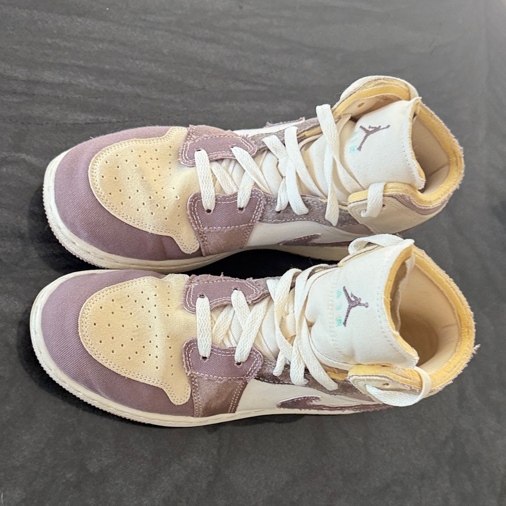 Women's Cream and Purple Sneakers